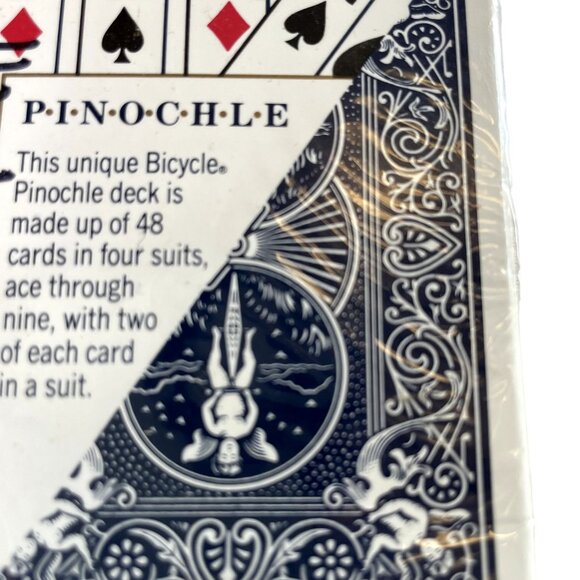 Set of 2 Pinocle Playing Bicycle Cards Special 48 u Card Deck Air Cushion Finish - Picture 3 of 4